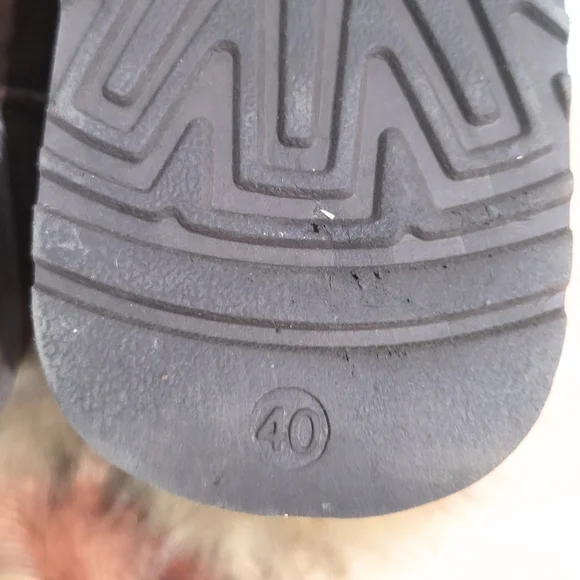 UCG XIN YUAN Brown Faux Fur Lined Boots Women's Pull On Fur Tops Cuffs Size 40 - Picture 9 of 9